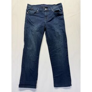Rock & Republic Berlin Jeans Women 10M Blue Denim Cotton Rhinestone Straight Leg